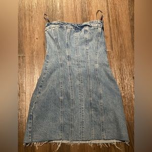 Zara denim bandeau dress